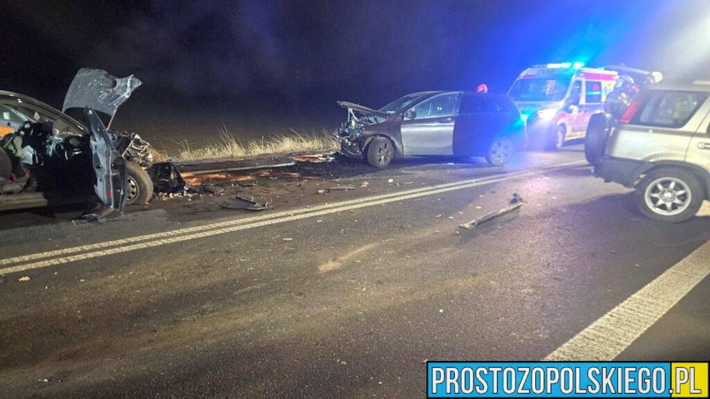 Wypadek na obwodnicy Opola. Zderzenie czterech aut, pięć osób rannych