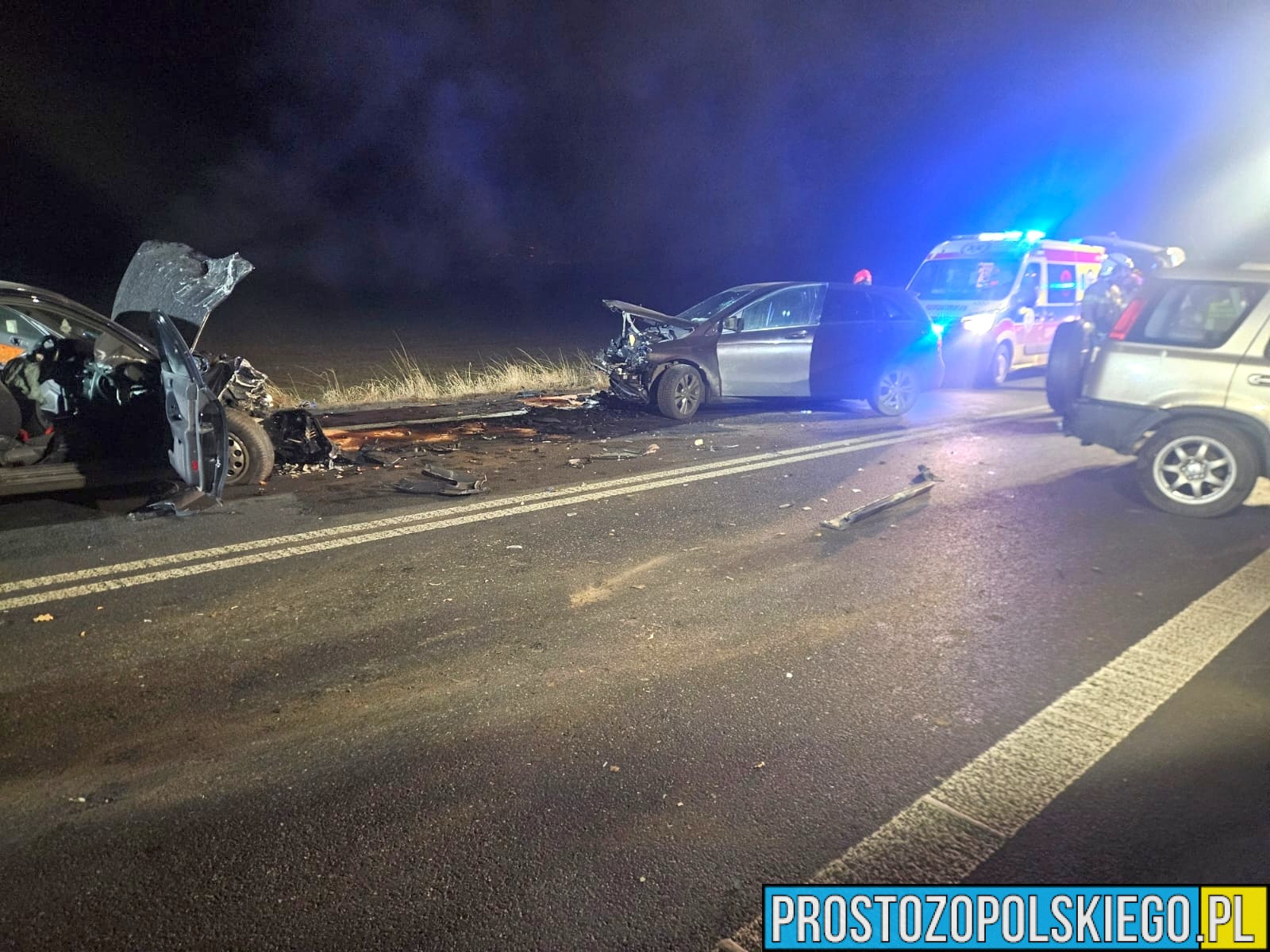 Wypadek na obwodnicy Opola. Zderzenie czterech aut, pięć osób rannych