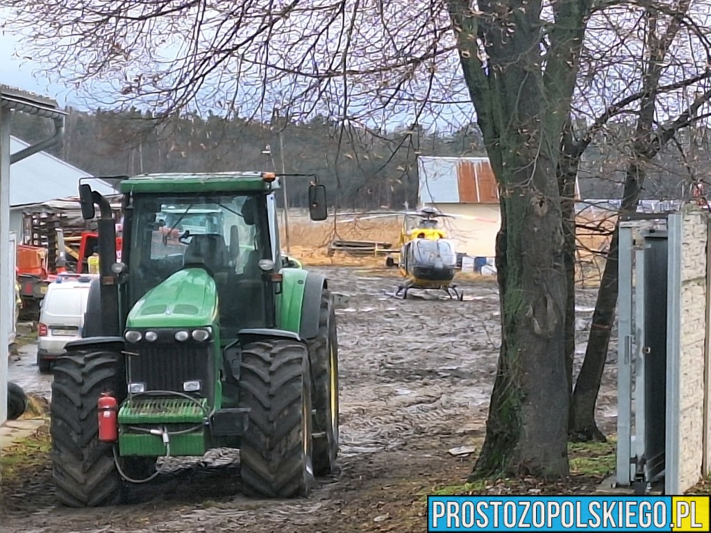 Śmiertelny wypadek w gospodarstwie rolnym. 30-letni mężczyzna zginął przygnieciony przez maszynę rolniczą