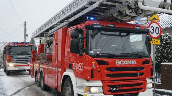 Wybuch kominka w Przewozie. Kobieta trafiła do szpitala