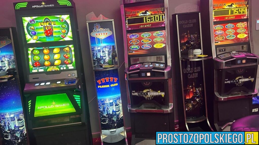 Nielegalny salon gier zlikwidowany w Kluczborku. Zabezpieczono 10 automatów