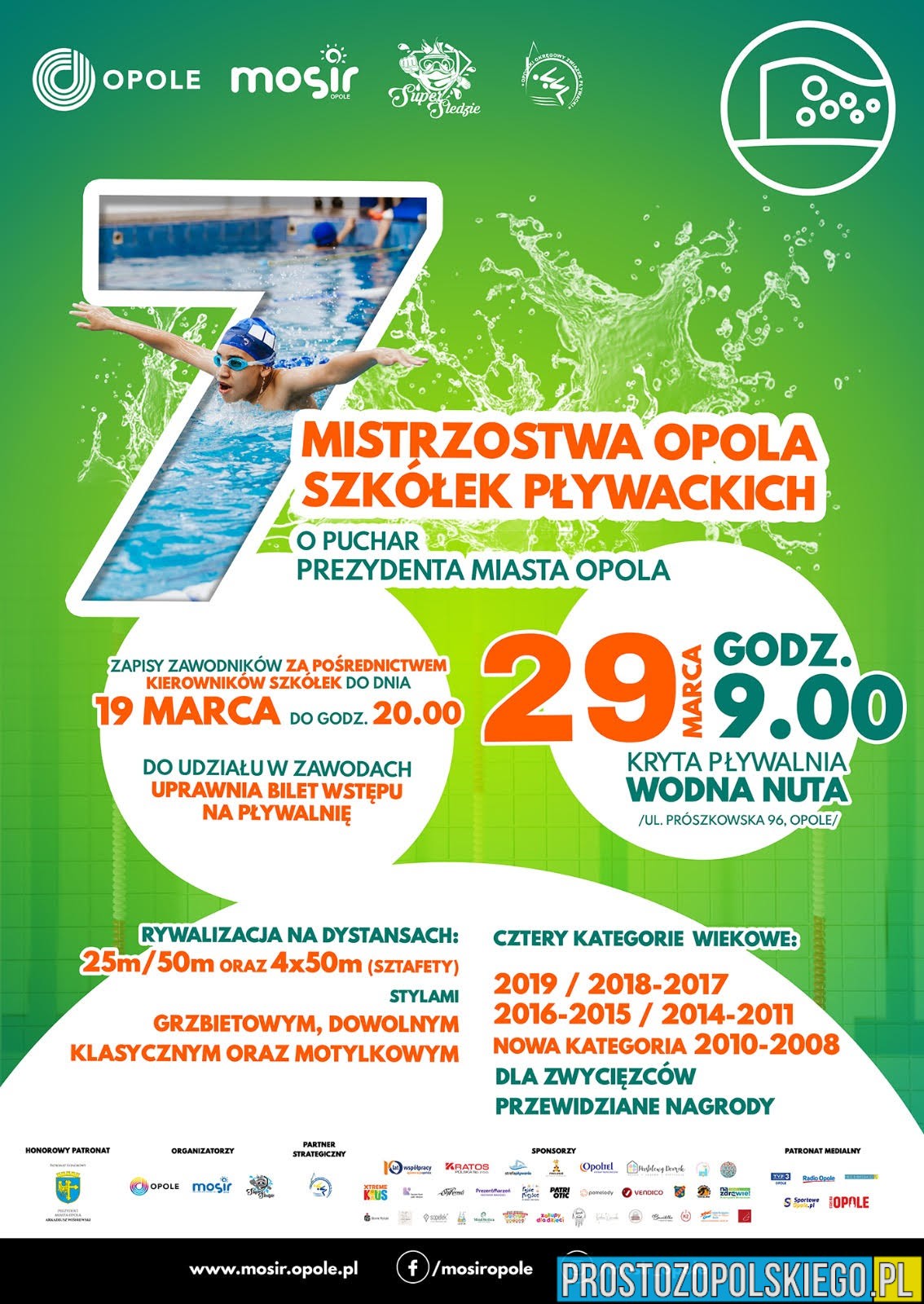 Młodzi pływacy powalczą o Puchar Prezydenta Opola – wielkie zawody na Wodnej Nucie
