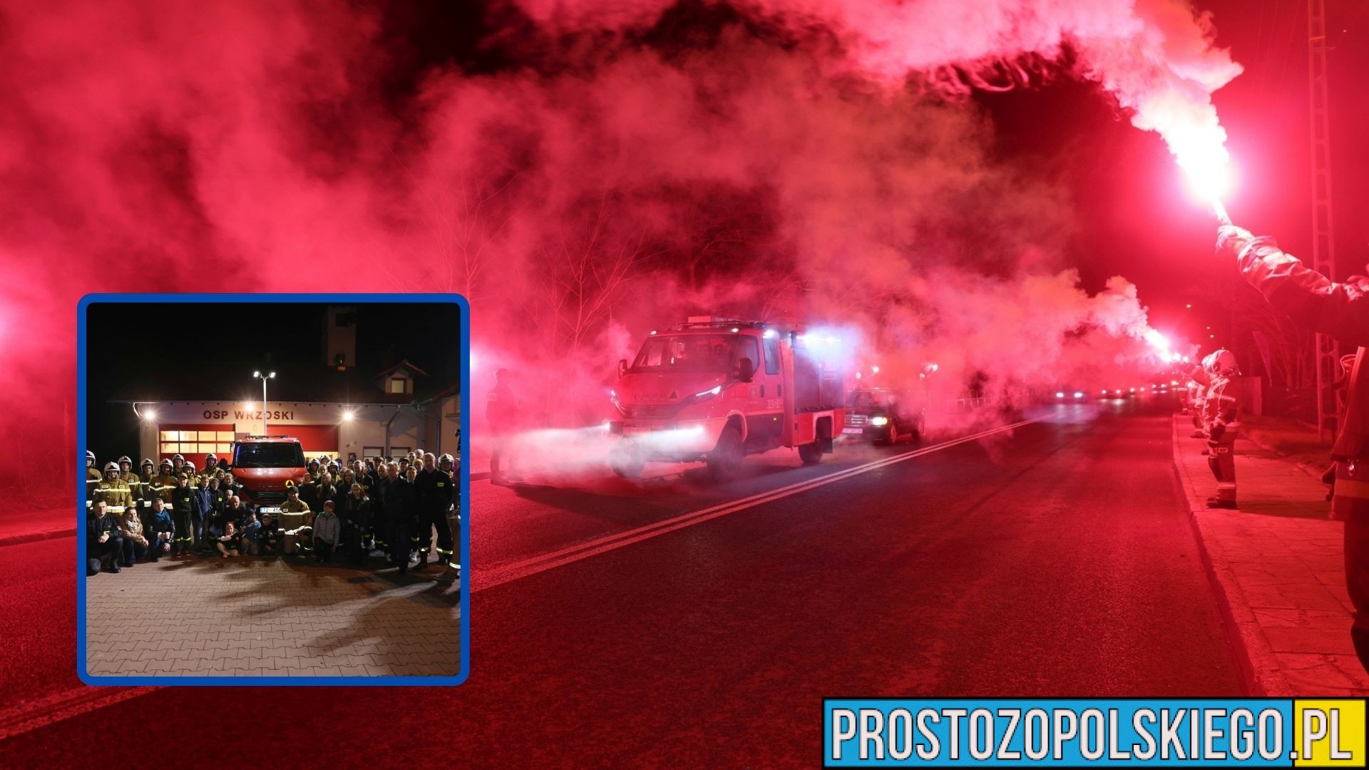 Nowy wóz dla OSP Wrzoski. Uroczyste powitanie z udziałem mieszkańców i strażaków