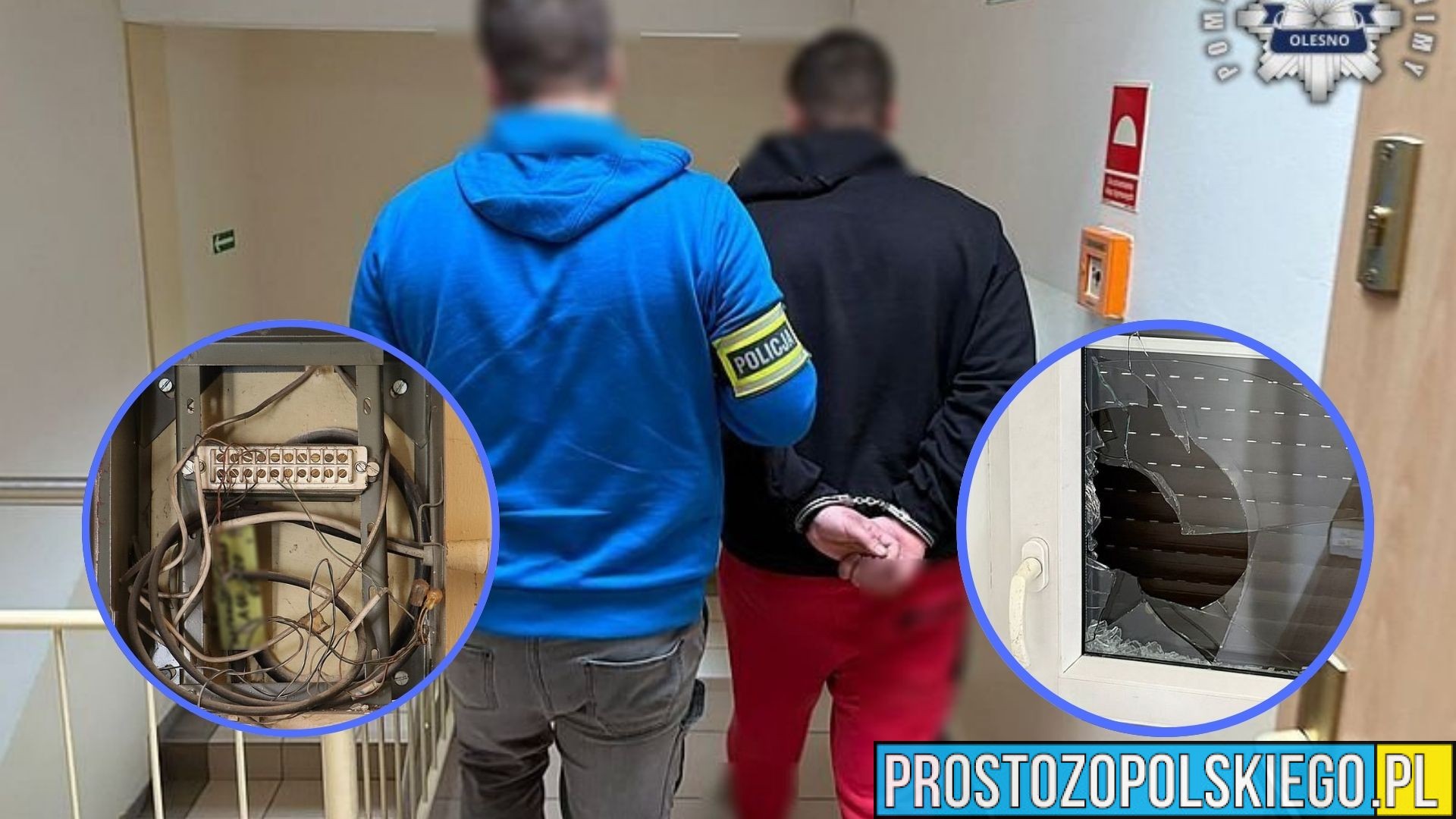 Nocna awantura i zniszczenia w kamienicach. 29-latek zatrzymany przez policję