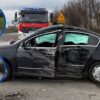 Wypadek na wjeździe na A4. Zderzenie ciężarówki z osobówką, lądował śmigłowiec LPR