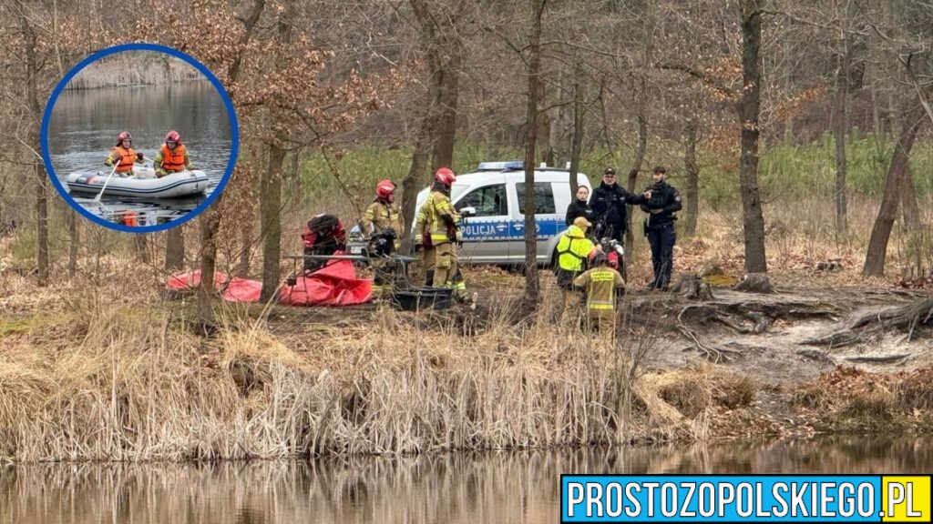 Akcja służb w lesie koło Kuźniczki. Przy jeziorze znaleziono porzucone ubrania