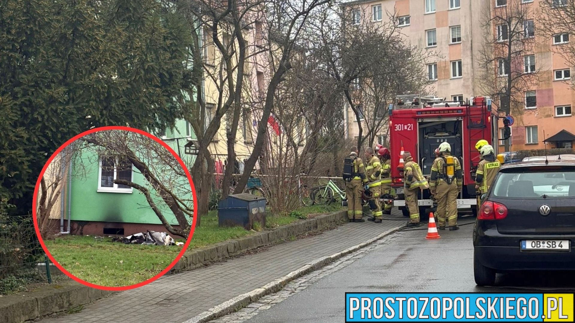 Pożar piwnicy w Opolu. Interweniowało kilka zastępów straży pożarnej(WIDEO)