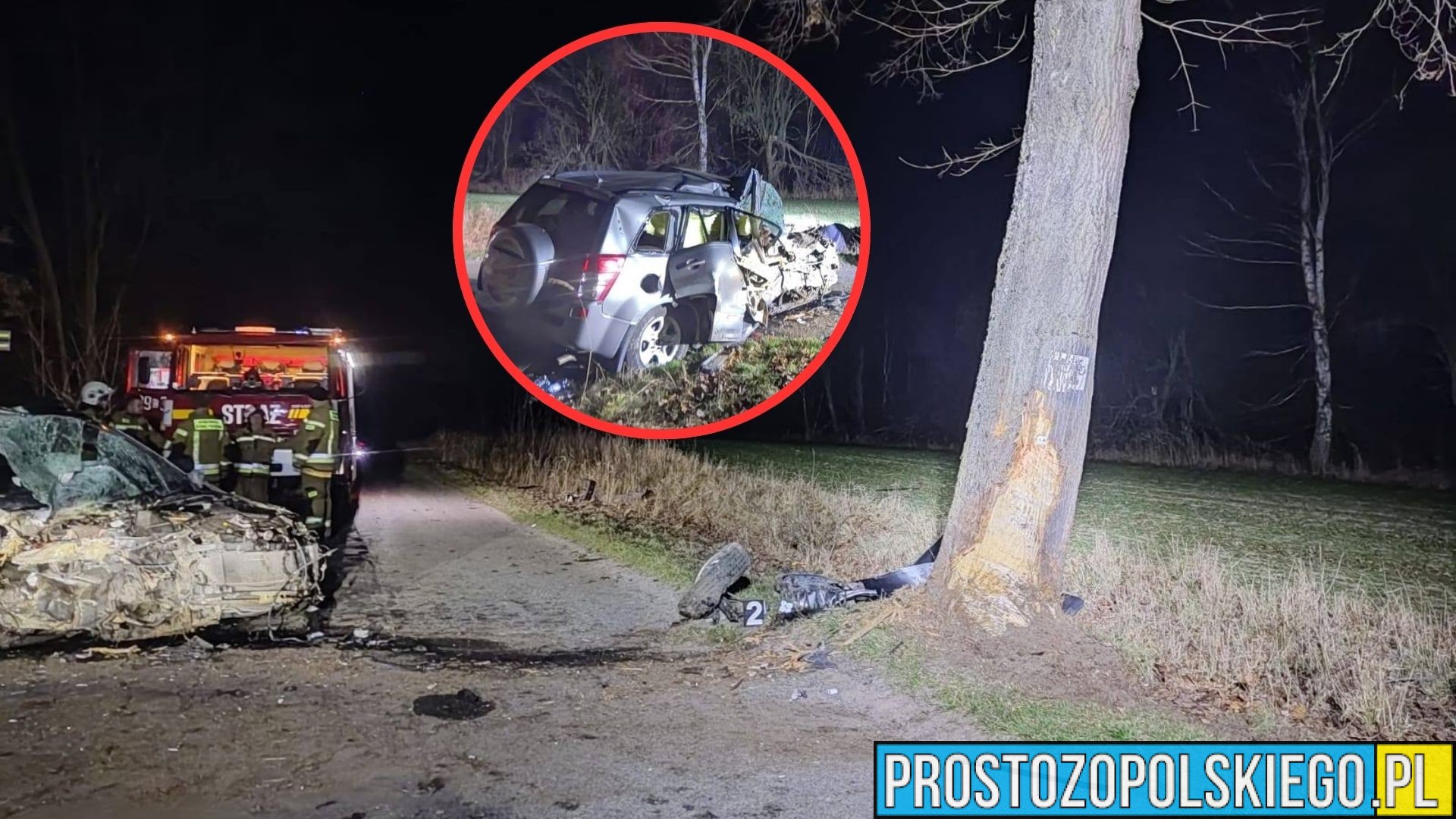 Tragiczny wypadek między Piotrówką a Łaziskami. Nie żyje 16-letni pasażer. Policjanci wyjaśniają okoliczność