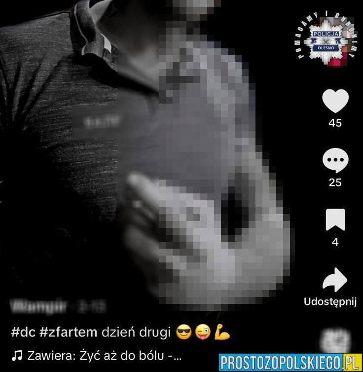 Chwalił się w sieci, iż żyje „na farcie”. Policjanci z Olesna gwałtownie zakończyli jego ucieczkę