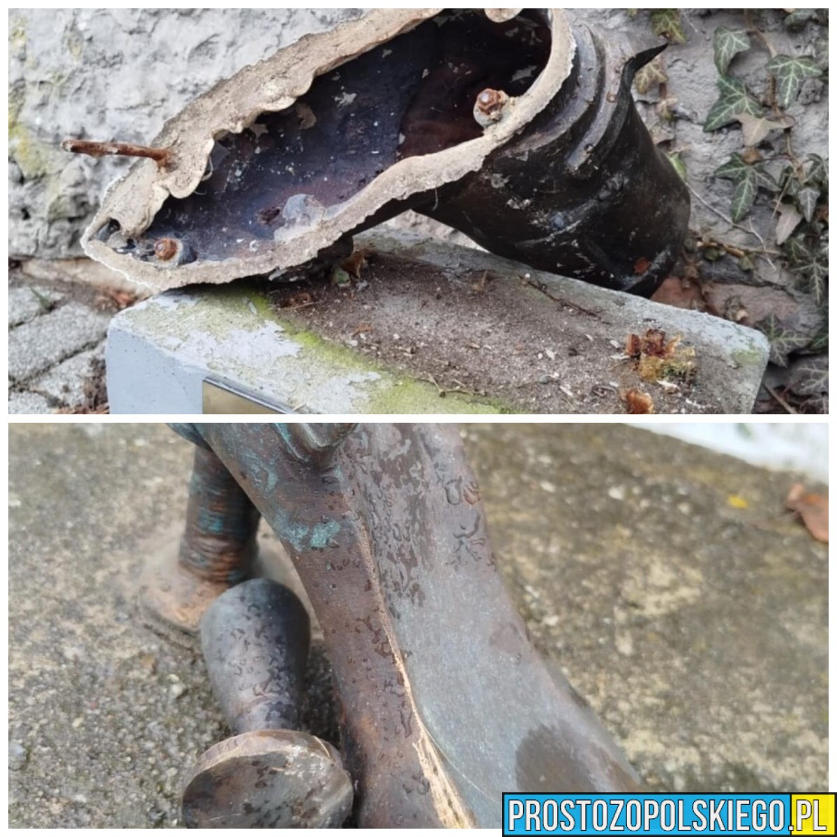 Zniszczył rzeźby na Obuwniczym Szlaku w Otmęcie. 45-latek zatrzymany przez krapkowickich kryminalnych