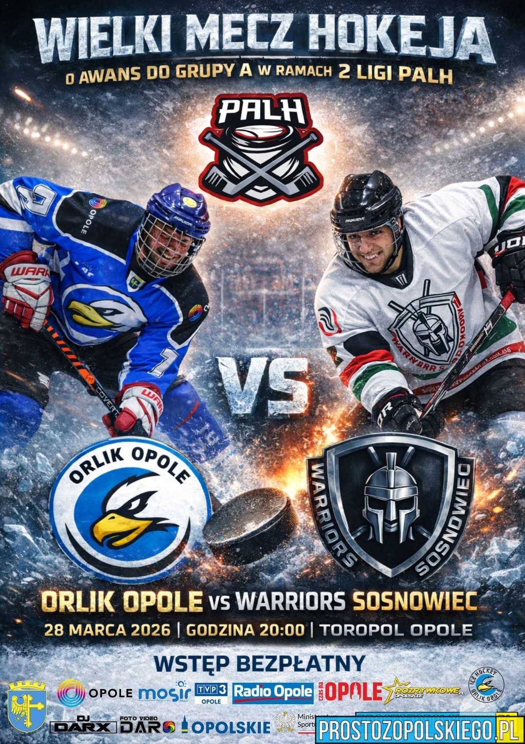 Mecz hokeja na lodzie w Opolu – walka o awans do II ligi PALH!