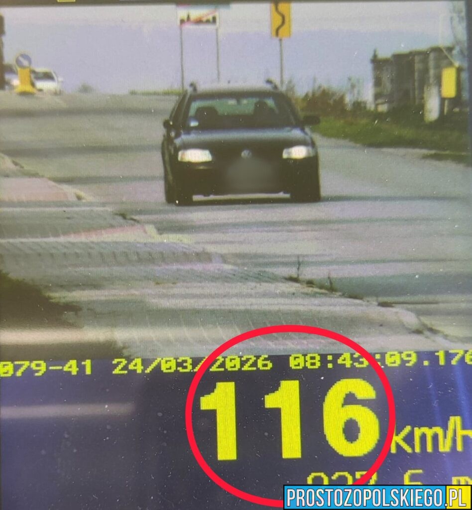 Strzelce Opolskie: 116 km/h w&nbsp;terenie zabudowanym. Kierowca stracił prawo jazdy
