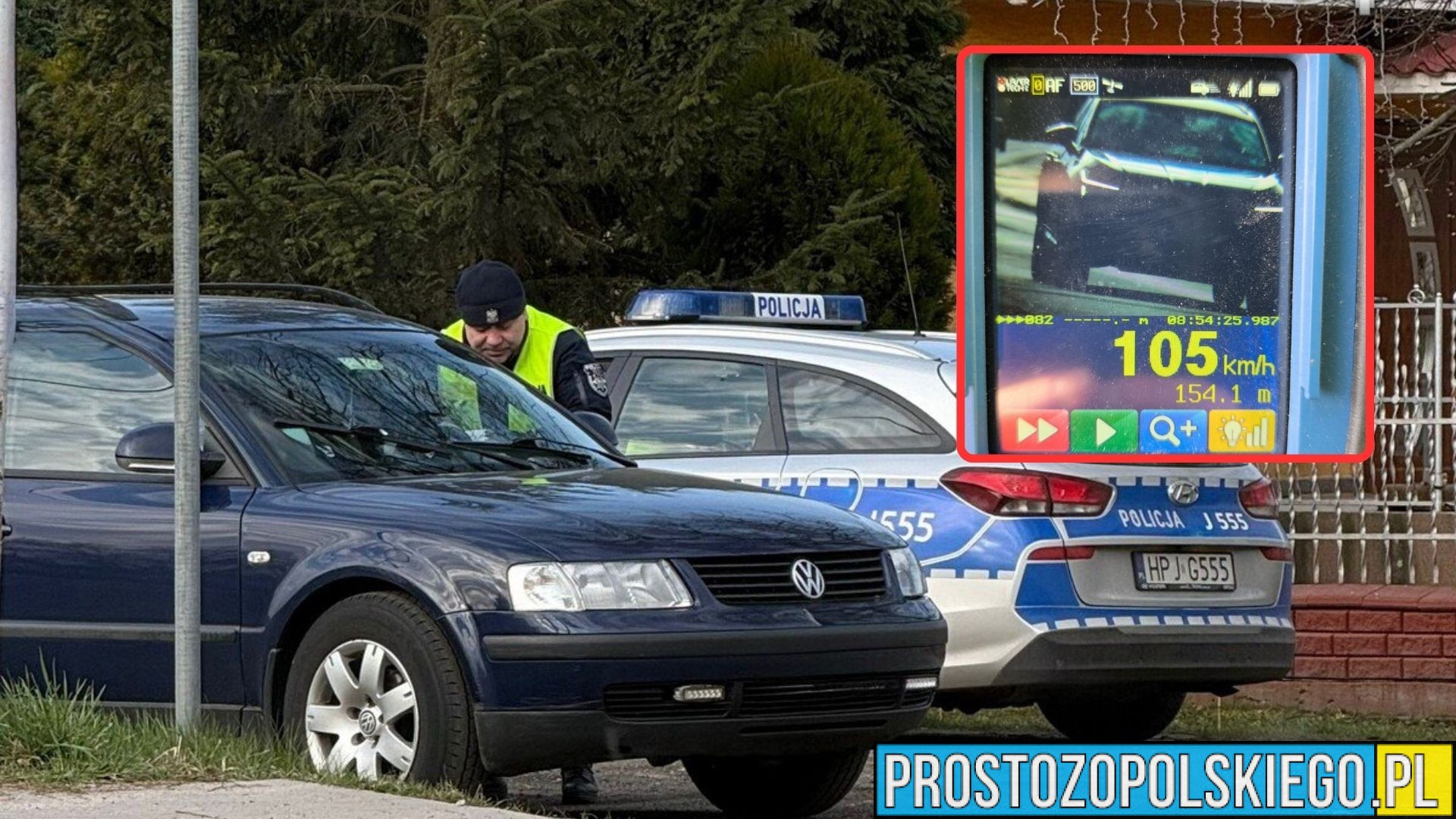 105 km/h w terenie zabudowanym. Kierowca stracił prawo jazdy i dostał wysoki mandat