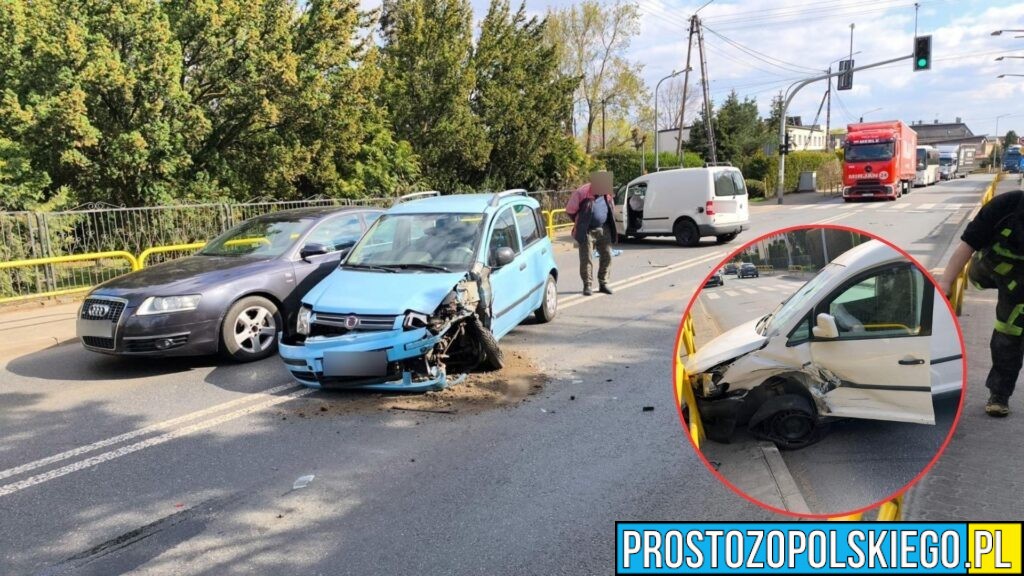 Groźnie na DK11. Zderzenie trzech pojazdów w Byczynie