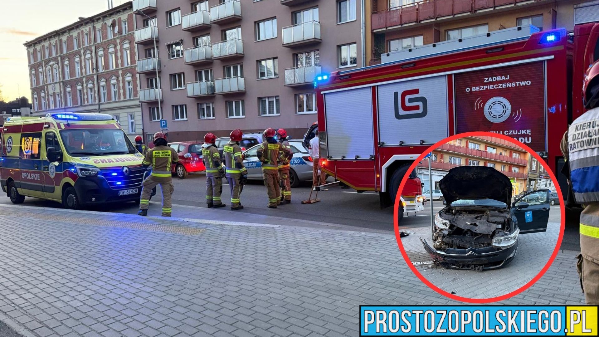 Wypadek drogowy na ul. Ozimskiej w Opolu – jedna osoba ranna