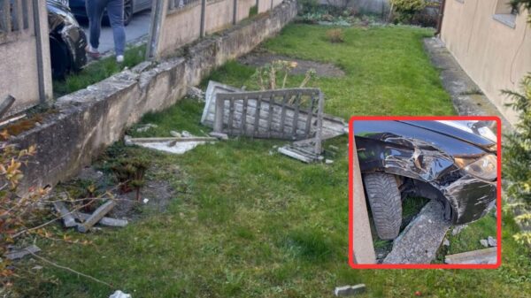 Pijany kierowca wjechał w płot w Zimnicach Małych. Świadkowie uniemożliwili mu ucieczkę