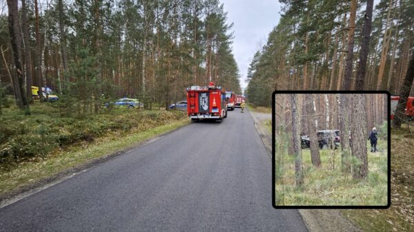 Tragiczny wypadek między Kup a Chróścicami. Nie żyje kierowca Volkswagena