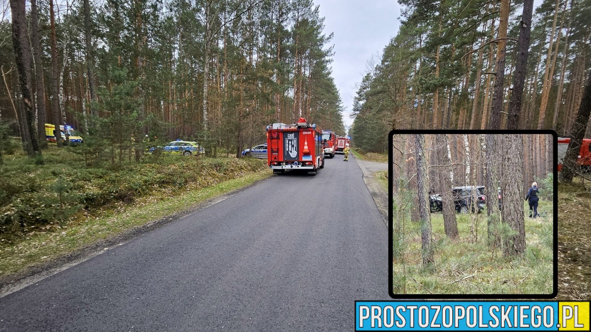 Tragiczny wypadek między Kup a Chróścicami. Nie żyje kierowca Volkswagena