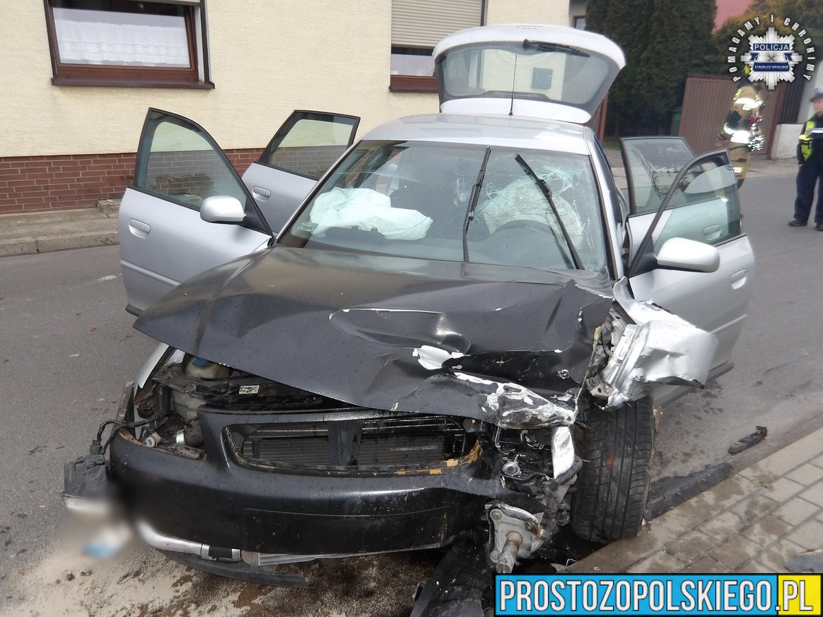 Pościg ulicami Strzelec Opolskich. 33-latek rozbił auto i próbował uciekać pieszo