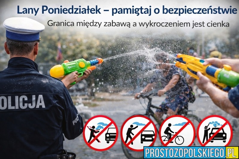 Lany Poniedziałek – pamiętaj o bezpieczeństwie. Granica między zabawą a wykroczeniem jest cienka