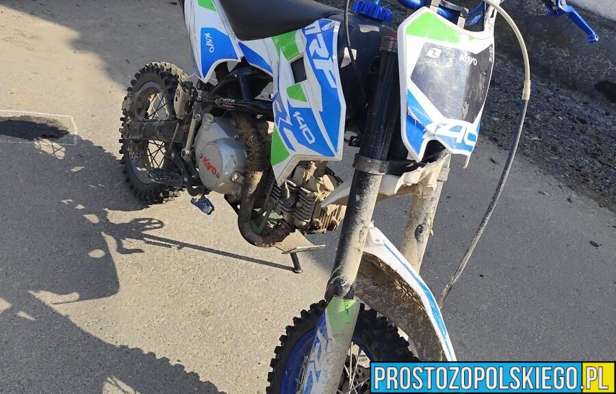 Groźne zdarzenie z udziałem dziecka. 12-latek jechał niezarejestrowanym motocyklem