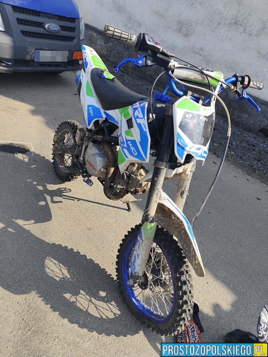 Groźne zdarzenie z udziałem dziecka. 12-latek jechał niezarejestrowanym motocyklem