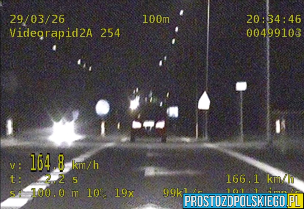 Piraci drogowi zatrzymani na DK45. Pędzili nawet 164 km/h w miejscu z ograniczeniem do 90