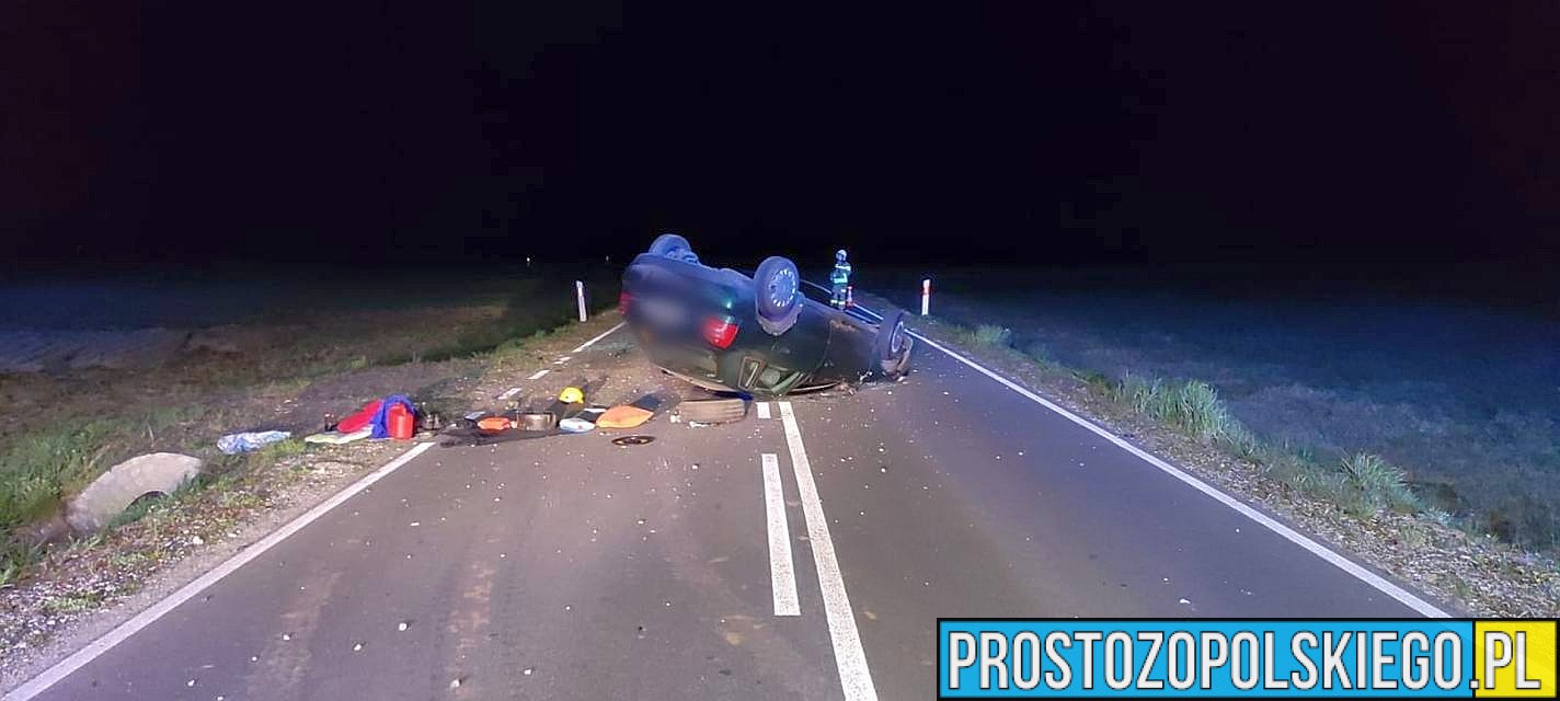 Dachowanie audi w Grodzisku. 22-latek bez prawa jazdy stanie przed sądem