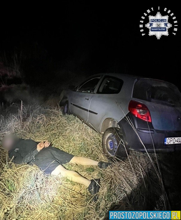 Pościg w powiecie namysłowskim. Nietrzeźwy kierowca uciekał renault, w aucie i domu znaleziono narkotyki