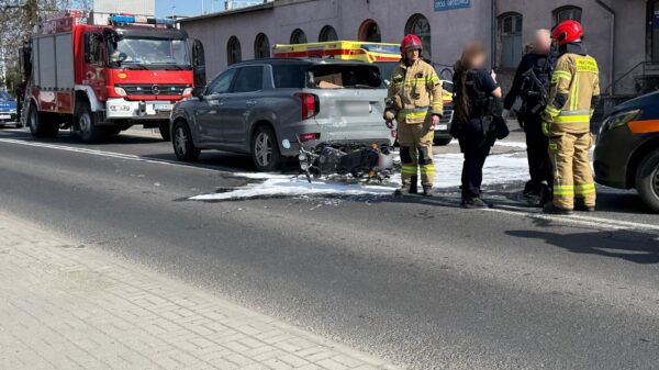 Wypadek na Popiełuszki w Opolu. Dwie osoby trafiły do szpitala