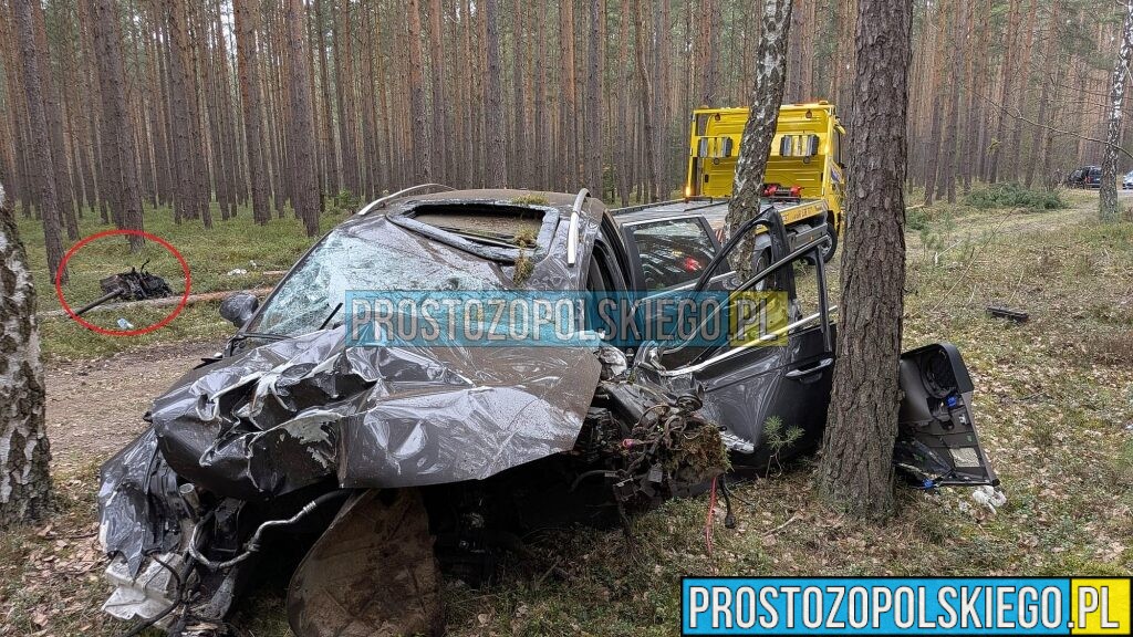 wypadek Kup Chróścice, śmiertelny wypadek Opolskie, Volkswagen Passat wypadek, 28-latek zginął, wypadek droga powiatowa Opole