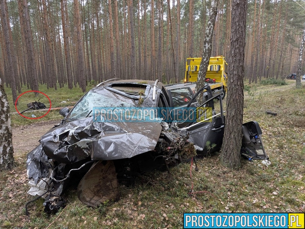 wypadek Kup Chróścice, śmiertelny wypadek Opolskie, Volkswagen Passat wypadek, 28-latek zginął, wypadek droga powiatowa Opole