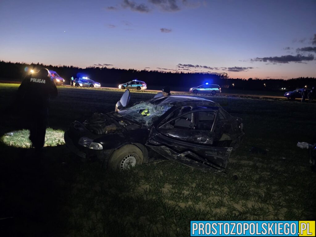 Pościg ulicami Strzelec Opolskich zakończony dachowaniem. 39-latek pijany i&nbsp;z dożywotnim zakazem kierowania