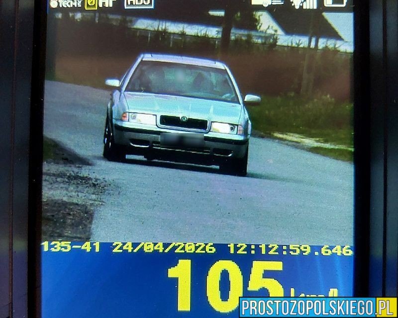 105 km/h w terenie zabudowanym. 32-latek stracił prawo jazdy i dostał 3000 zł mandatu