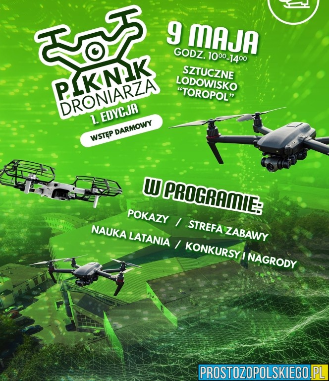 Piknik Droniarza w Opolu już 9 maja. Pokazy, symulatory i zawody FPV na Toropolu