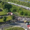 Pożar przy torowisku między Starym Koźlem a Azotami. Ewakuowano pasażerów pociągu Intercity