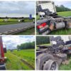Cysterna z etanolem przewróciła się na A4 pod Opolem. Trwa akcja służb