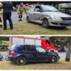 Kolizja na dużym rondzie w Opolu. Świadek użył gaśnicy, myśląc że pali się Volkswagen