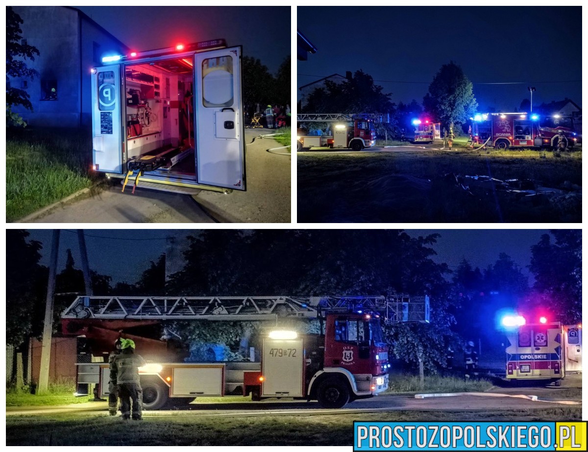 Nocny pożar mieszkania w Rudnikach. 78-latek został poszkodowany