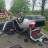 Groźny wypadek pod Głubczycami. BMW wyprzedzało na wzniesieniu, rannych zostało sześć osób