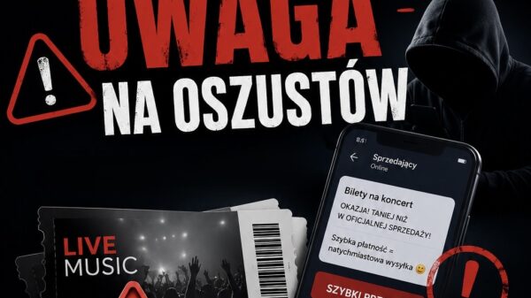 Oszustwa na bilety koncertowe. Policja ostrzega: cyberprzestępcy wykorzystują emocje i pośpiech