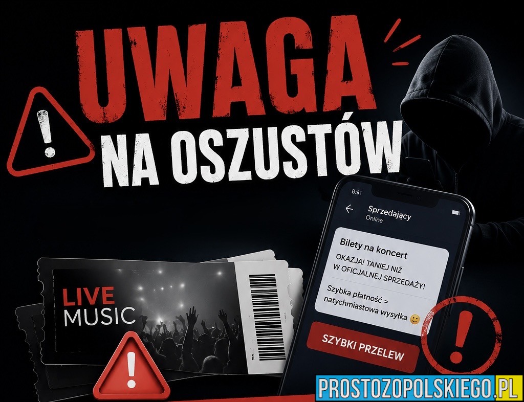 Oszustwa na bilety koncertowe. Policja ostrzega: cyberprzestępcy wykorzystują emocje i pośpiech
