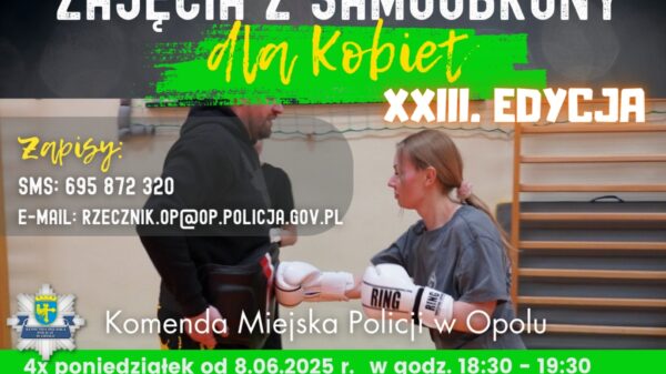 Opole: Ruszają zapisy na kurs samoobrony dla kobiet. Zajęcia poprowadzą policjanci