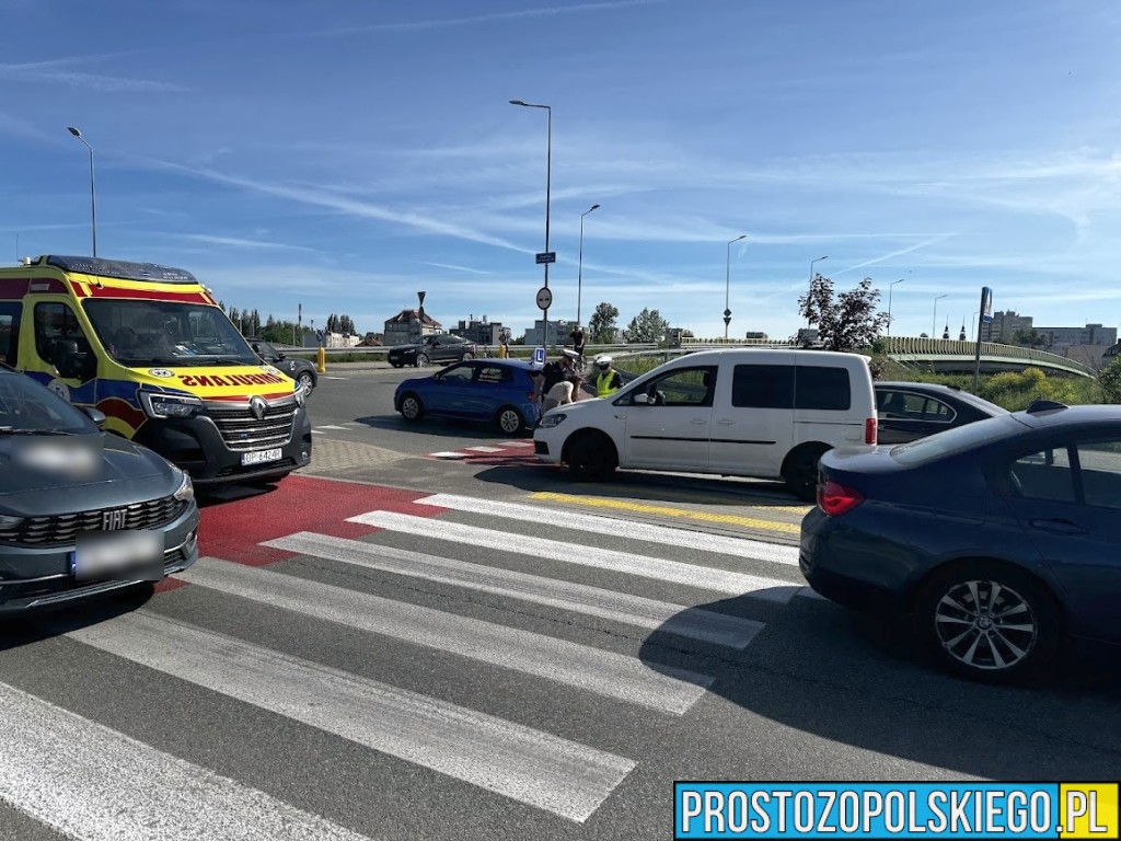 Potrącenie rowerzysty w Opolu na ul. Krapkowickiej.