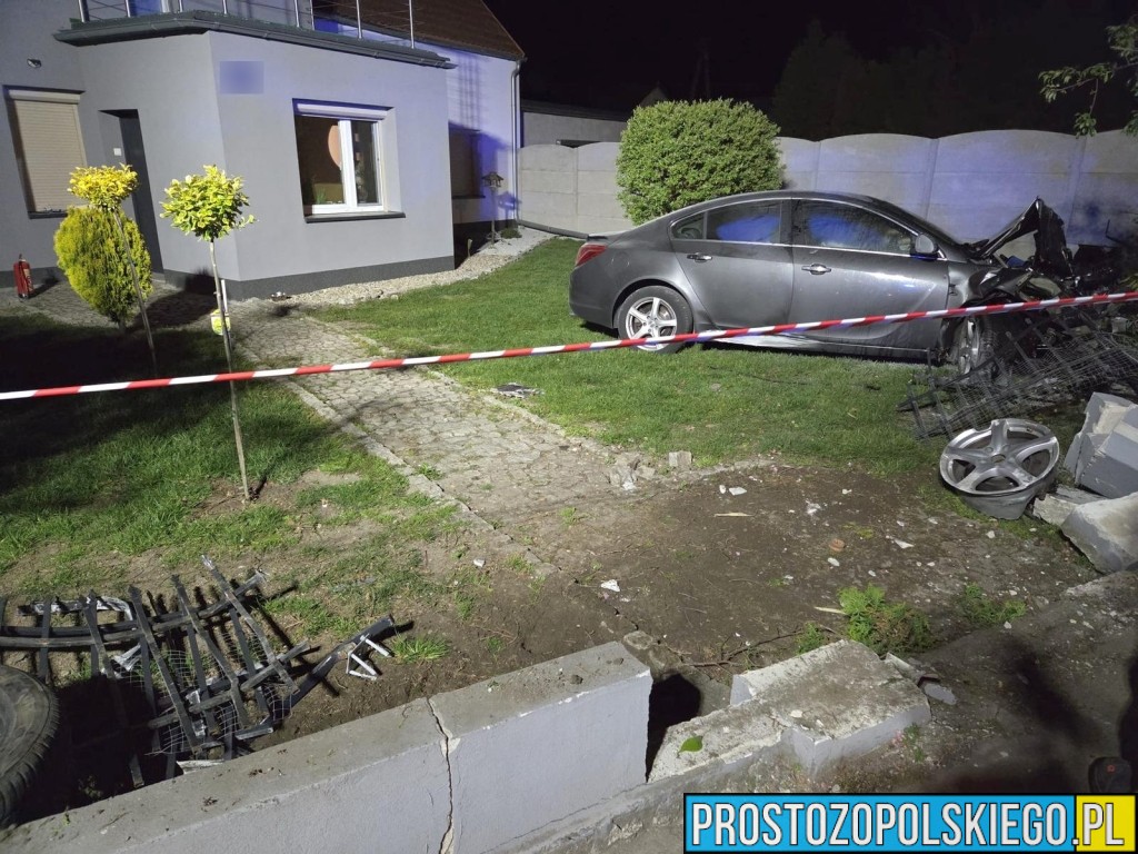 Groźne zdarzenie w Dąbrowie. Kierowca stracił panowanie nad autem