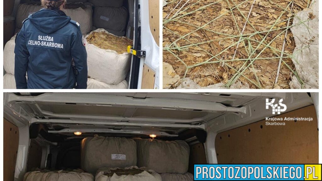 Blisko tona nielegalnego tytoniu przejęta na A4. Akcja opolskiej KAS