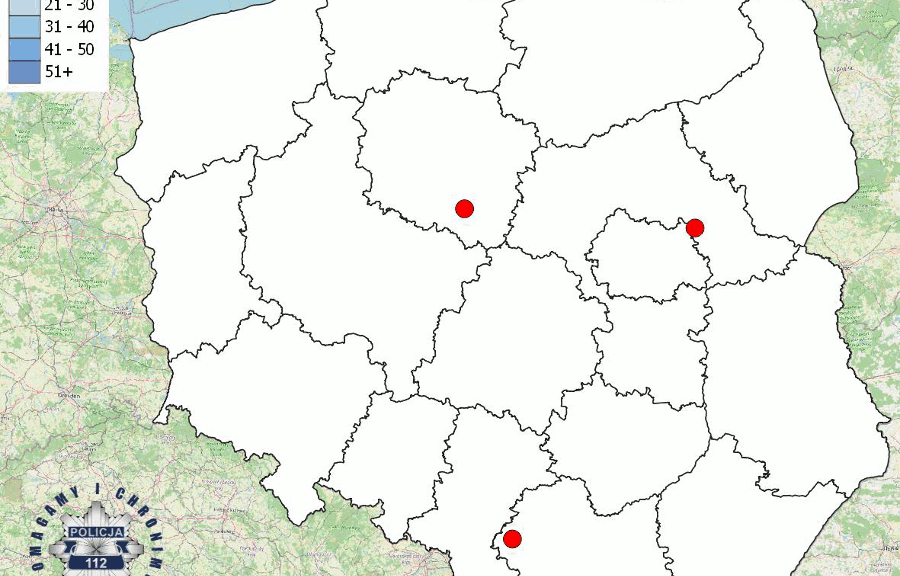 Policja uruchomiła mapę śmiertelnych wypadków drogowych. Trwa akcja „Wypadki drogowe ze skutkiem śmiertelnym – Wakacje 2026”