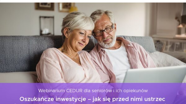 Bezpłatne webinarium dla seniorów. Jak nie dać się oszukać fałszywym inwestycjom?