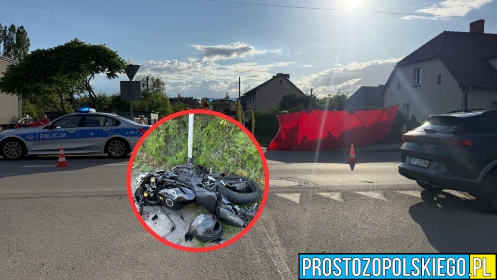 Motocyklista zderzył się z osobówką w Opolu. 18-latek trafił do szpitala