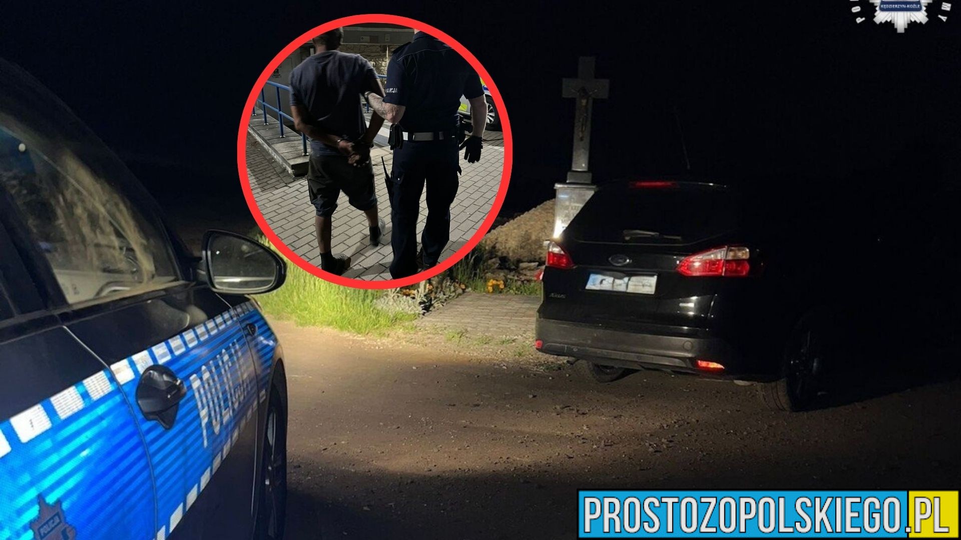 Dwóch pijanych kierowców zatrzymanych w powiecie kędzierzyńsko-kozielskim. Jeden rozbił auto o przydrożny krzyż